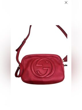Gucci Red Soho Disco Small Leather Crossbody